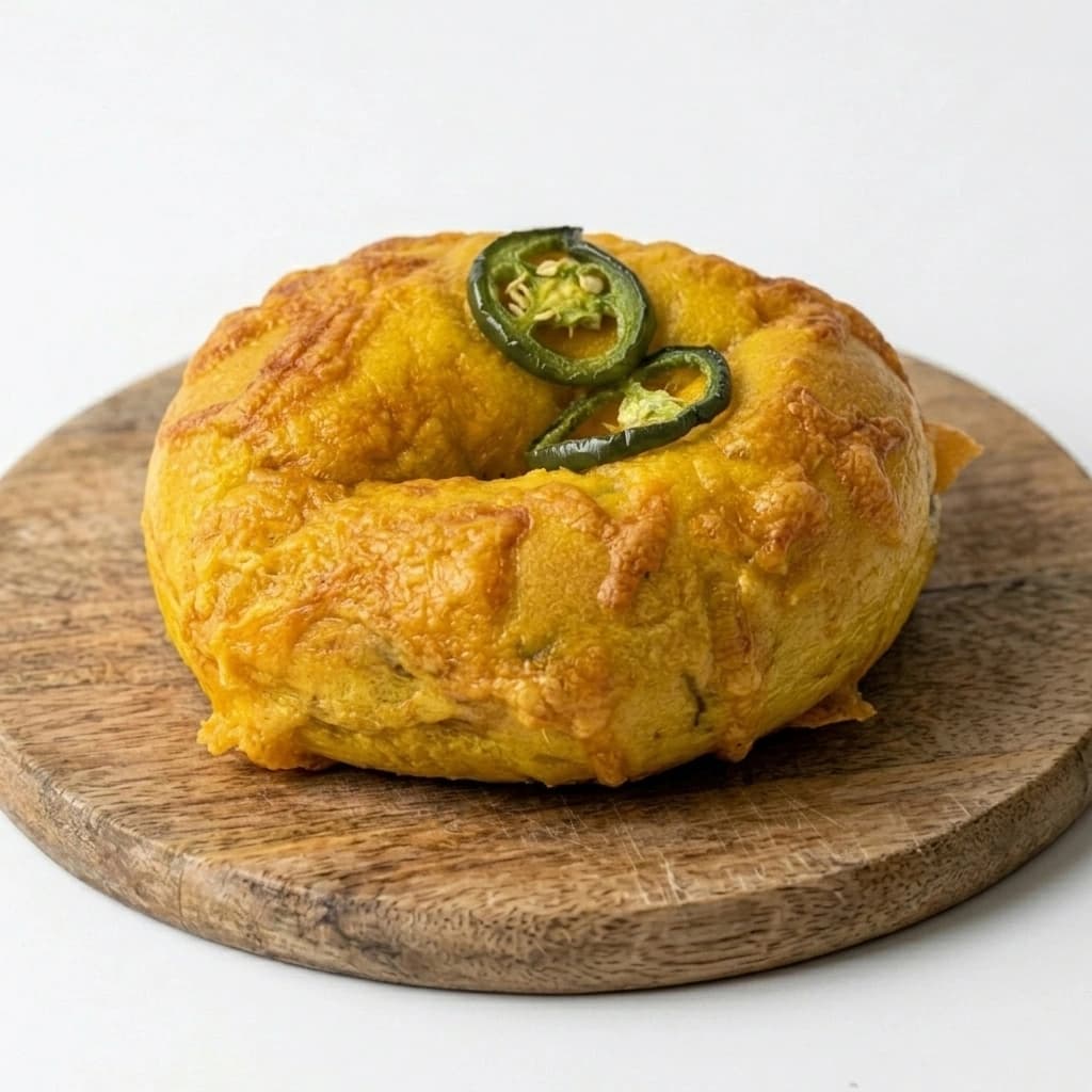Jalapeño Cheddar bagel
